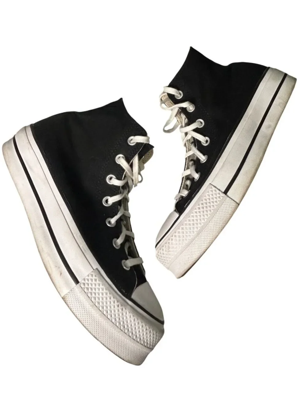 Converse Chuck Taylor All Star Platform Women's 9 Black Canvas High-Top Sneakers - Picture 8 of 16
